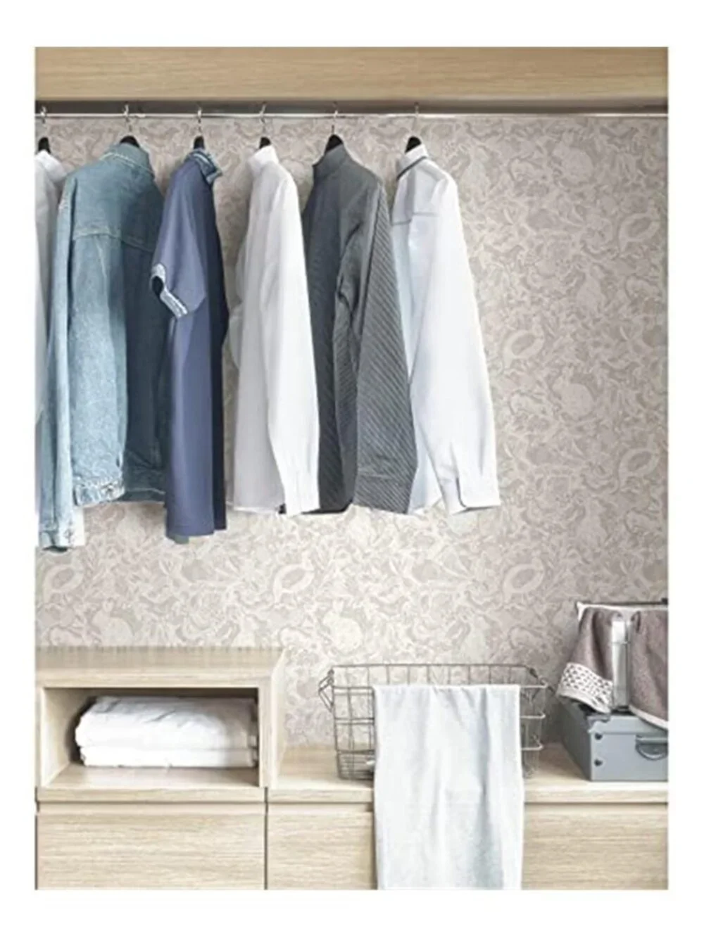 Peel Stick Wallpaper Cream Forest Removable Self Adhesive Neutral Boho Wall